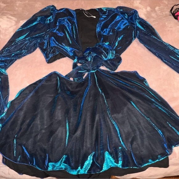 Shein Shiny Metallic Romper -Medium - Picture 2 of 2